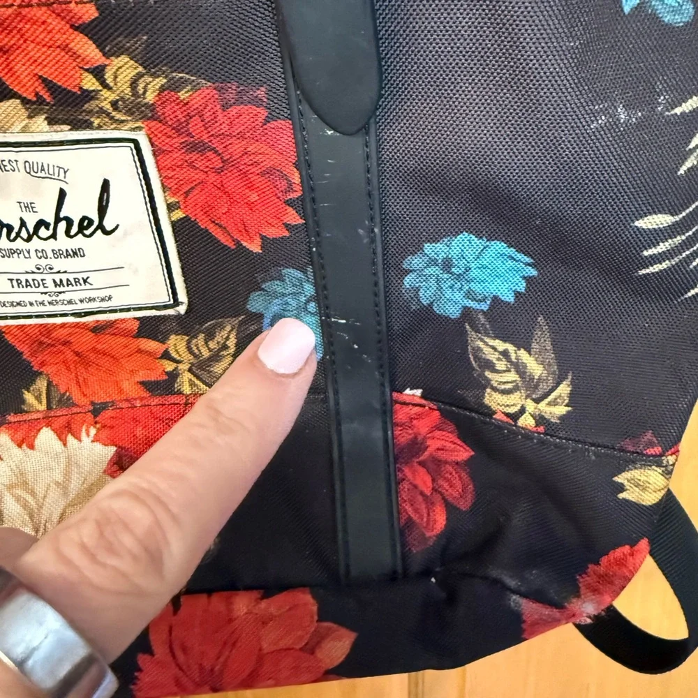 Herschel Supply Company Floral Black Canvas Backpack